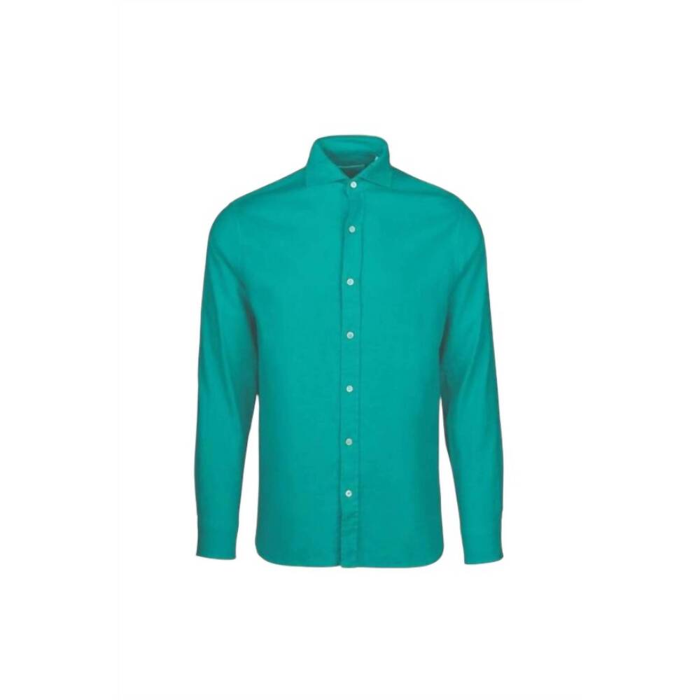 NEW SWIMS men's santorini linen sport shirt in cerulean